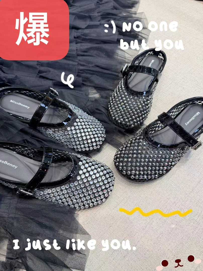 唐乐乐｜25new春夏限定经典潮流钻钻单扣小众百搭复古休闲鞋