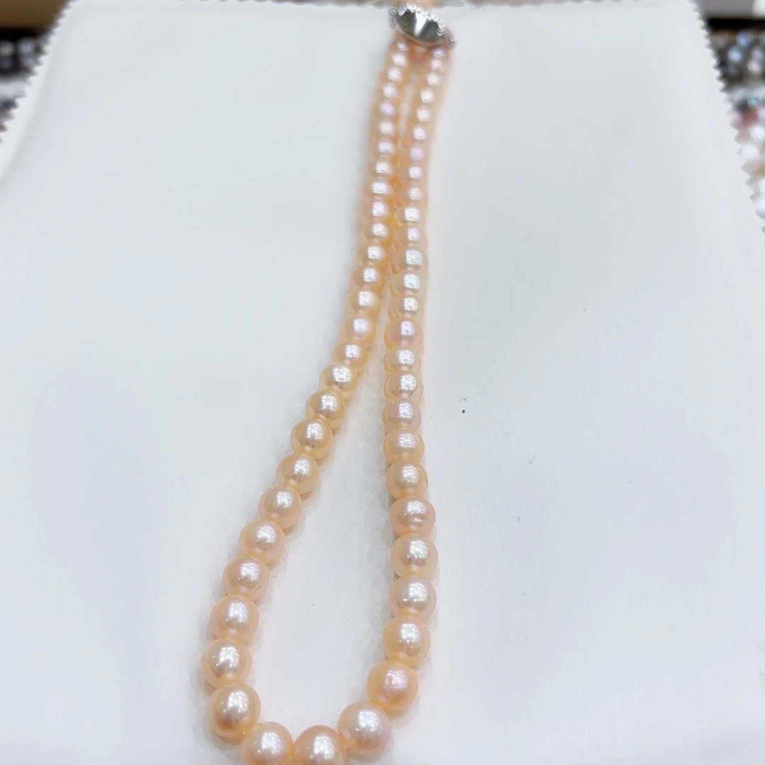未镶嵌项链淡水珍珠6-8无核