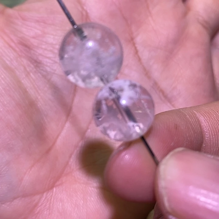 水晶手串未镶嵌雪花幽灵