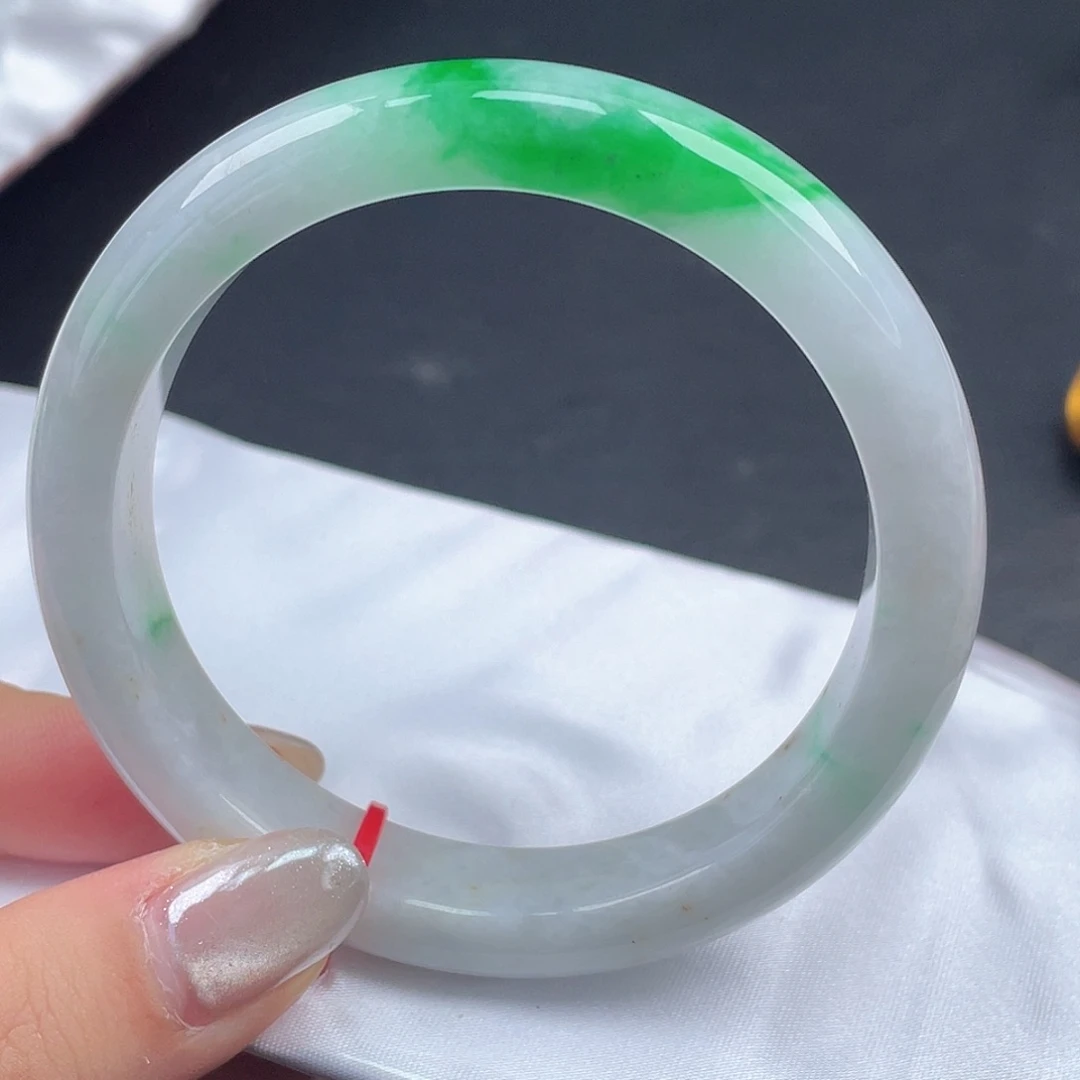 翡翠未镶嵌手镯59圈口