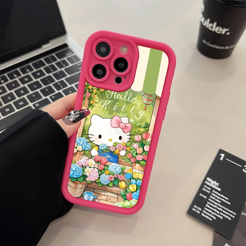 糖果17promax鲜花凯蒂猫苹果16e手机壳iPhone14适用软小米15Ultra