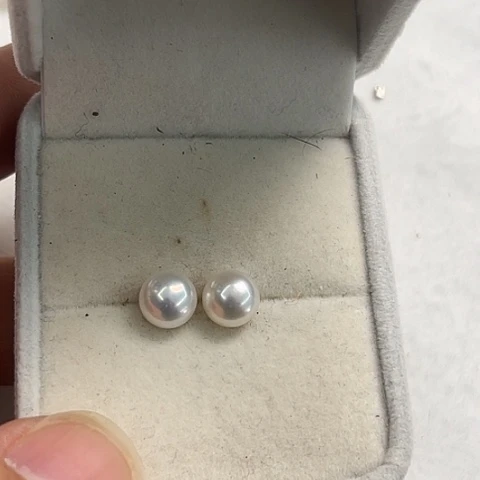 淡水珍珠颈饰银S925镶嵌安*