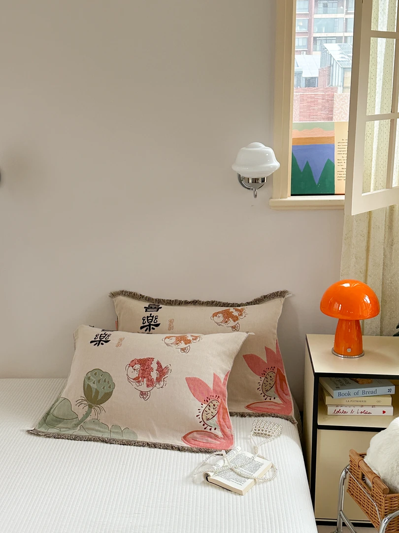 2025年款！流苏艺术枕巾纯棉纱布加厚一对装成人双面扶手巾52*78