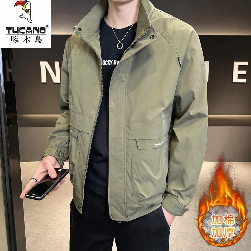 TUCANO/啄木鳥男士冬季宽松夹克棉服外套韩版立领休闲二棉上衣