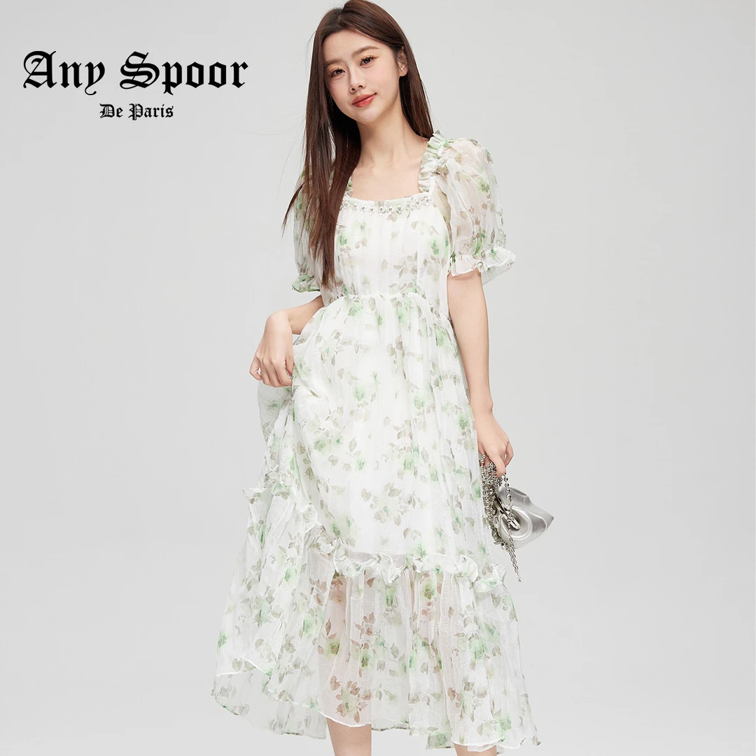 【ANY SPOOR】女生春夏简单大胆短袖连衣裙84B221