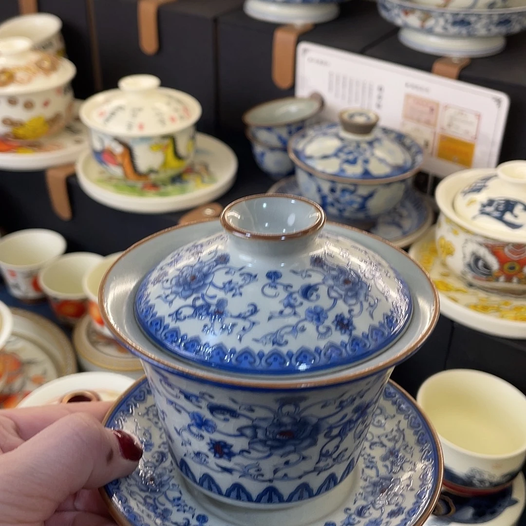 陶景德陶瓷盖碗茶具