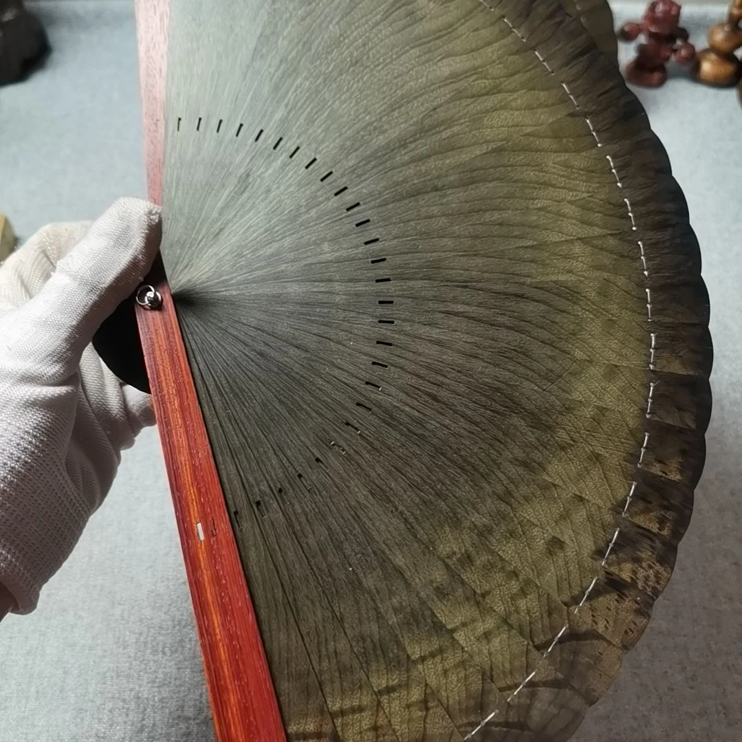 金丝楠金丝楠木20CM阴沉造型折扇