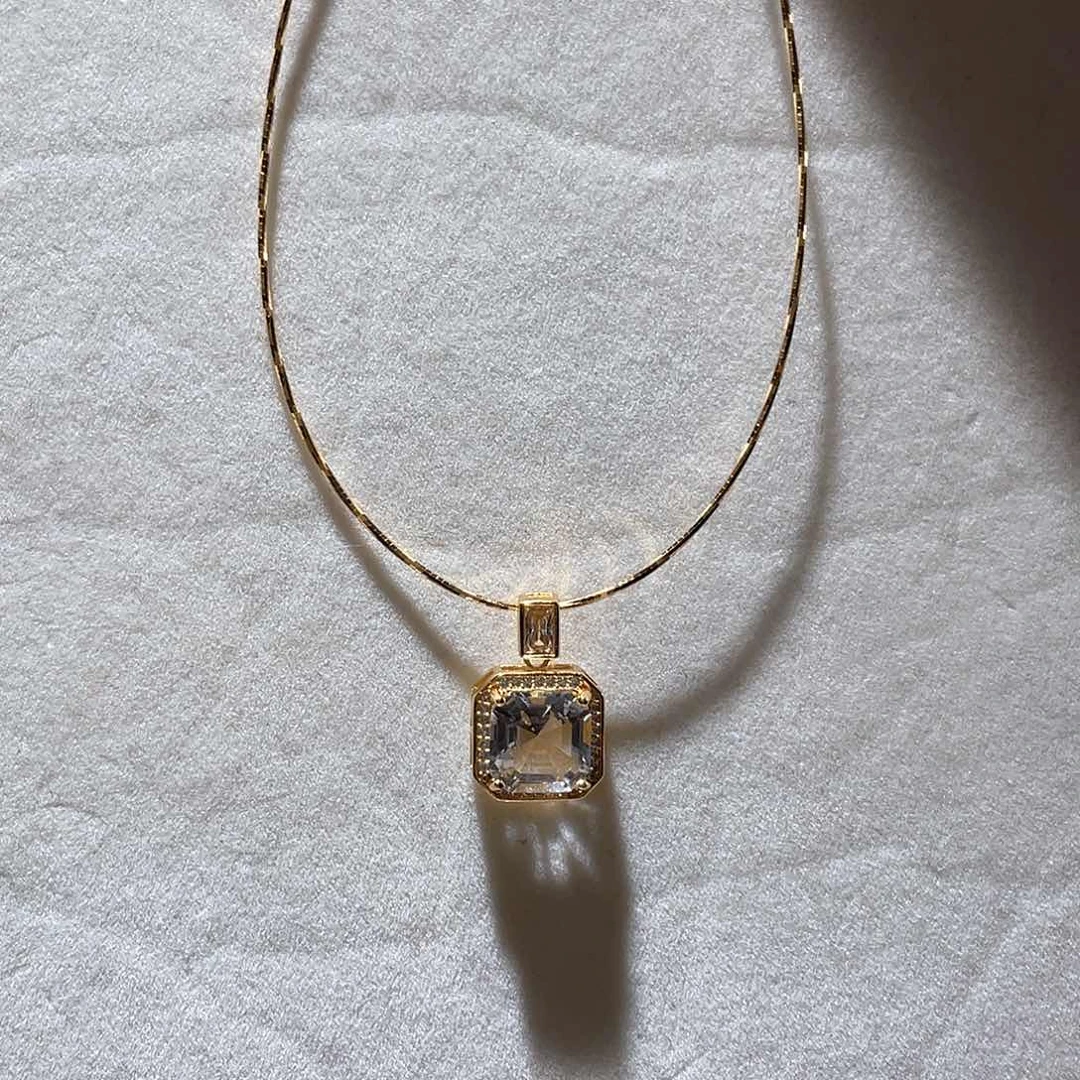 银S925镶嵌颈饰水晶大气款