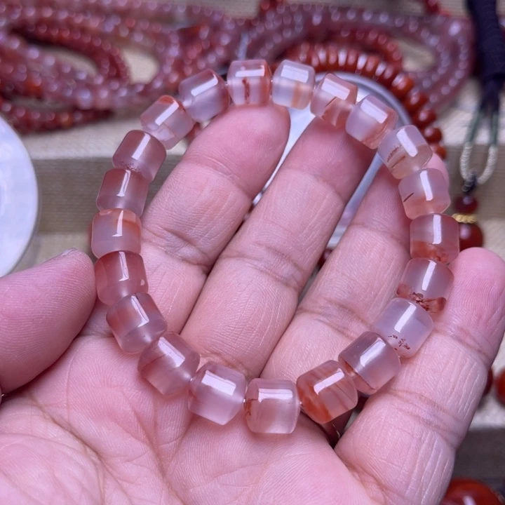 南红玛瑙未镶嵌手链红运当头9 M