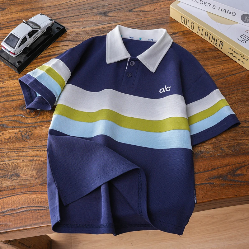男童夏新款韩版休闲短袖POLO衫中大童洋气翻领半袖儿童t恤