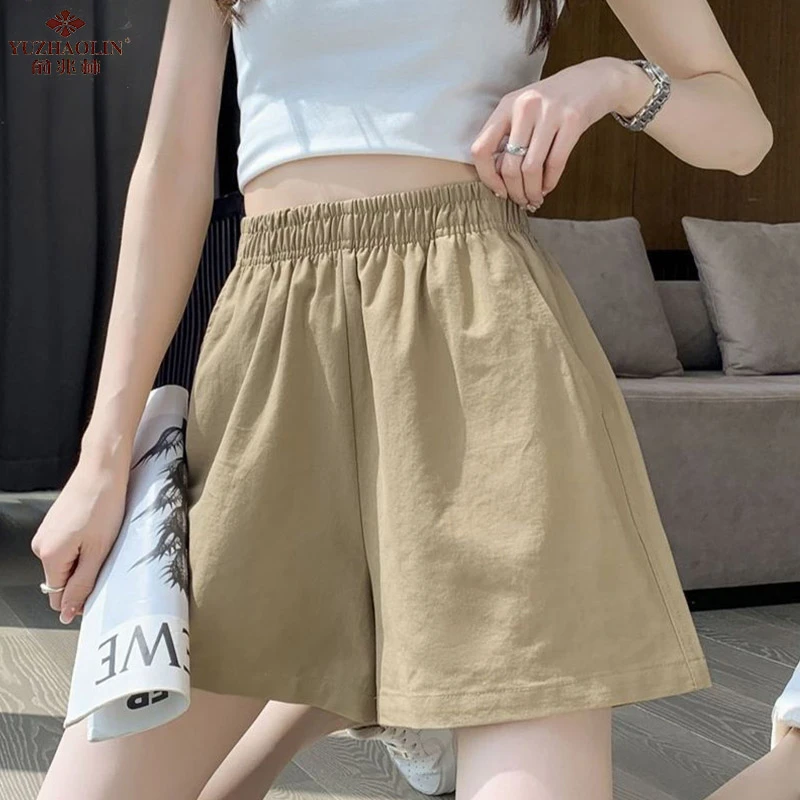 俞兆林品质短裤女夏外穿薄款小个子高腰日系宽松a字阔腿工装裤