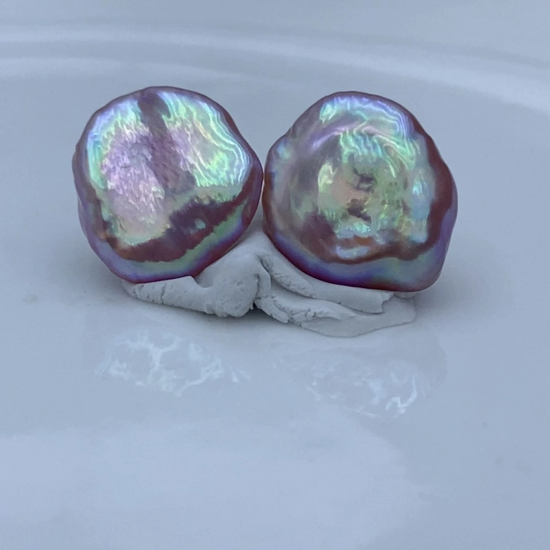 淡水珍珠耳饰银S925镶嵌