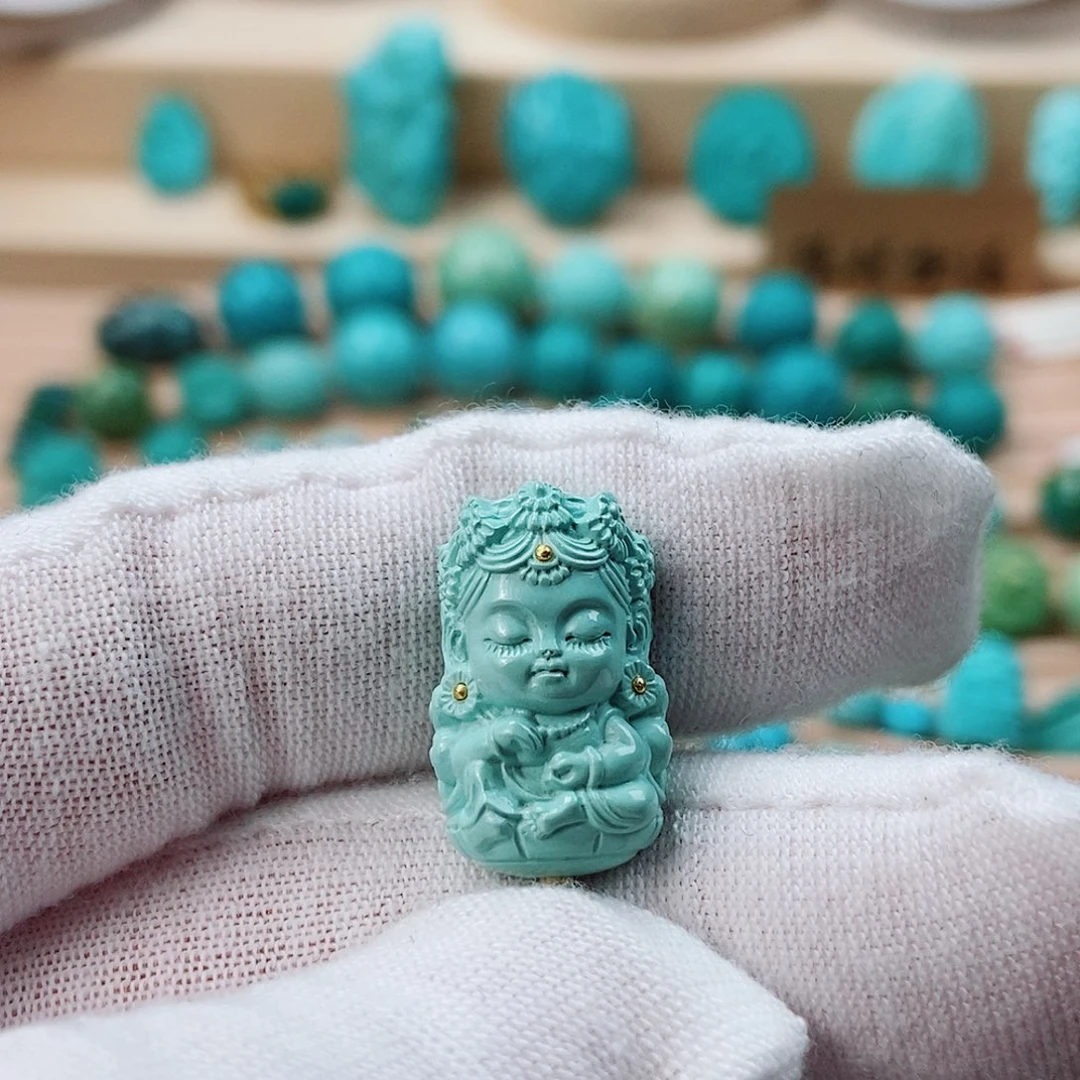 绿松石未镶嵌珠宝半成品