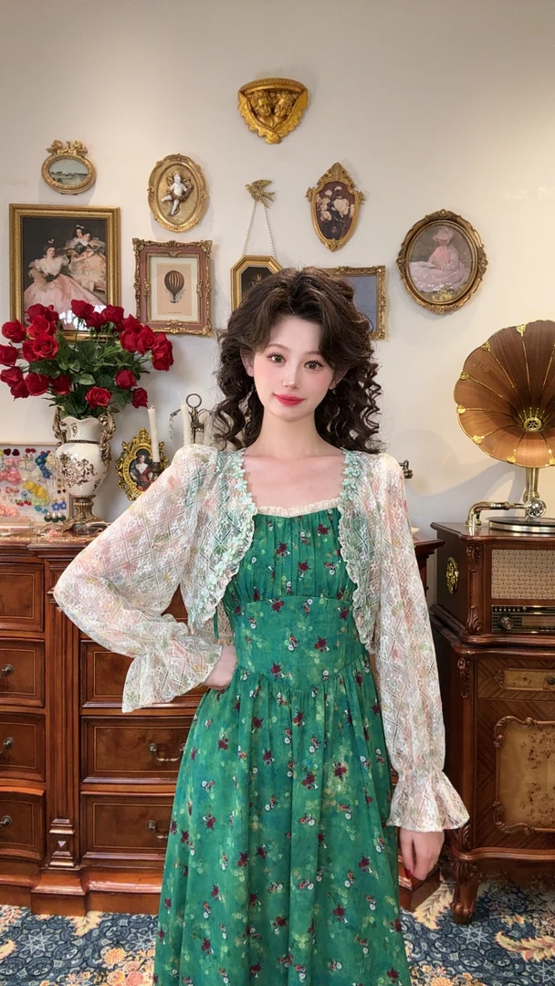 【一生罗曼】夏季新款时尚气质蕾丝防晒开衫Y5202