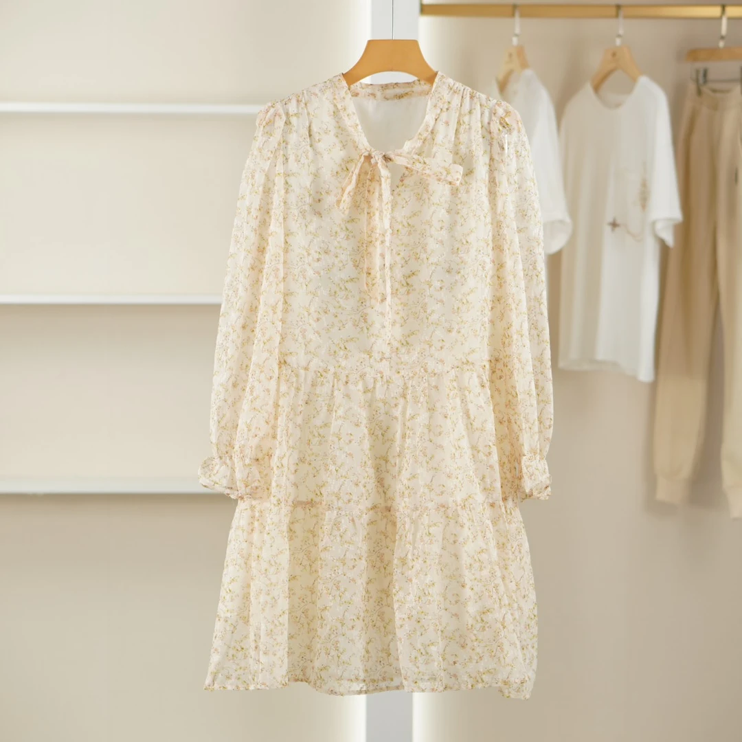 麦迪尚品【秋S】5042384甜美宽松碎花连衣裙春夏女装专柜撤柜