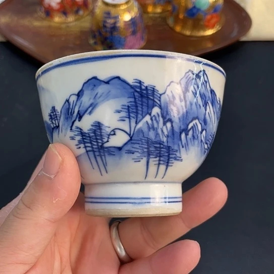 名家本手压手清花杯