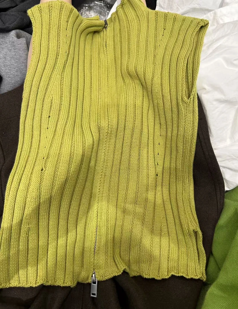 常规款常规长袖秋季针织毛针织衫百搭纯色毛衣绿色