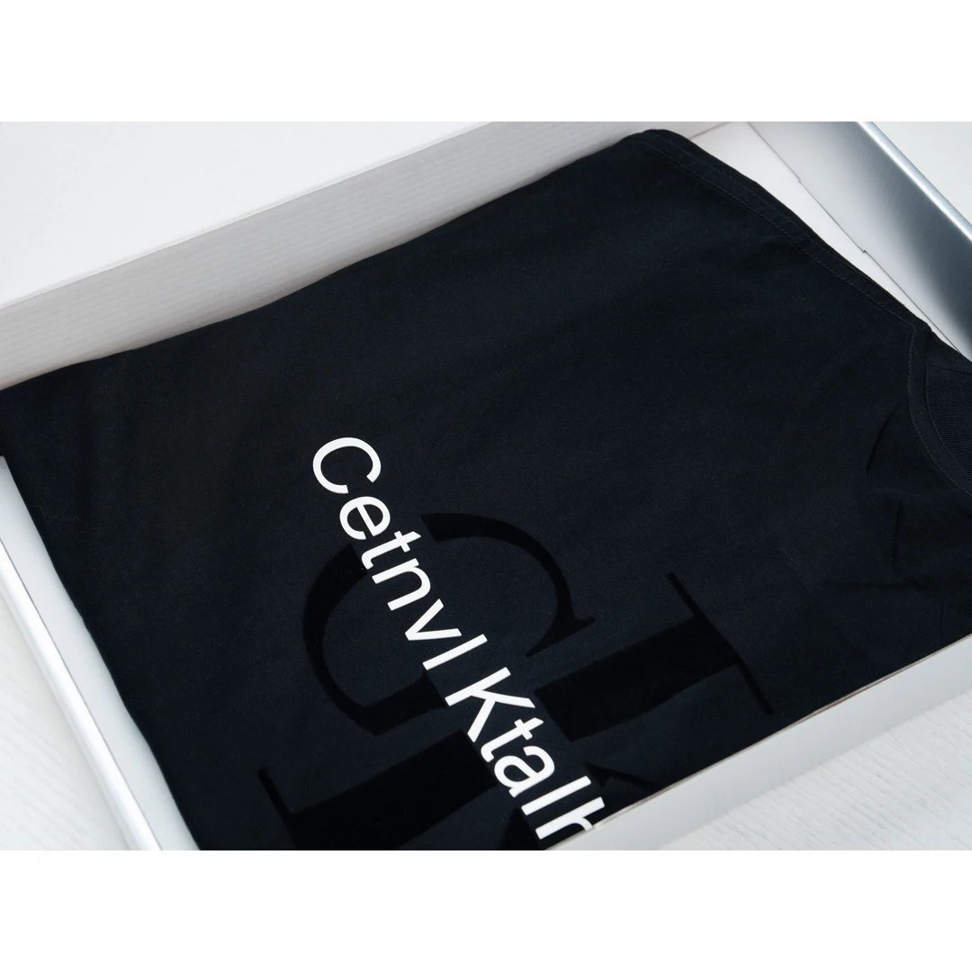 【C.K家黑色标】夏天重磅潮牌短袖圆领休闲T恤1081-coco-9157