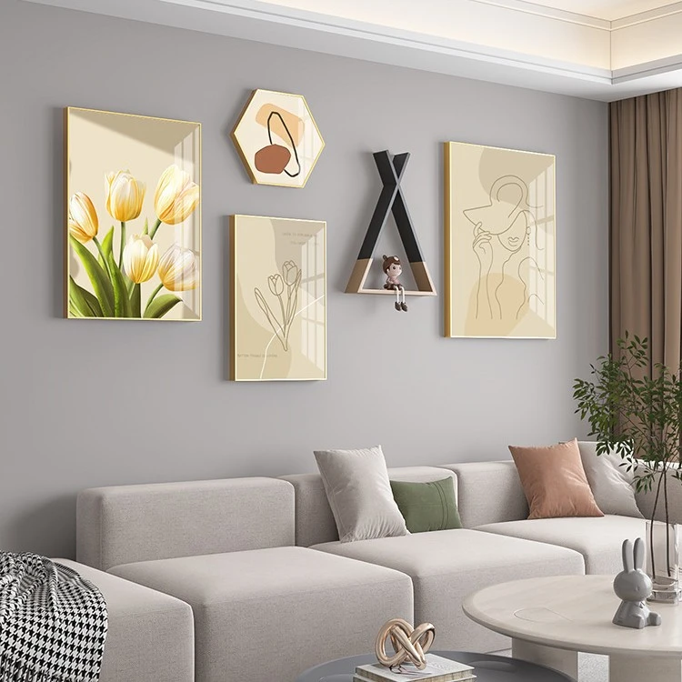 轻奢高级客厅装饰画创意组合沙发背景墙壁画现代北欧抽象餐厅挂画