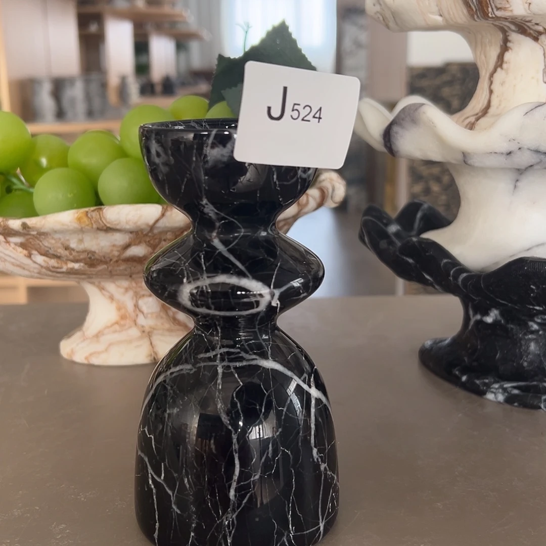 石材J524宝黑高烛台