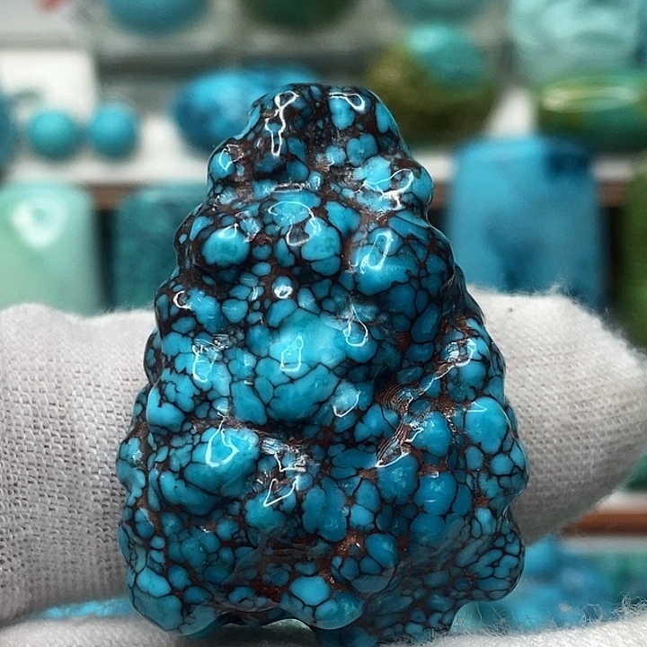 绿松石未镶嵌天然原矿 地大质检