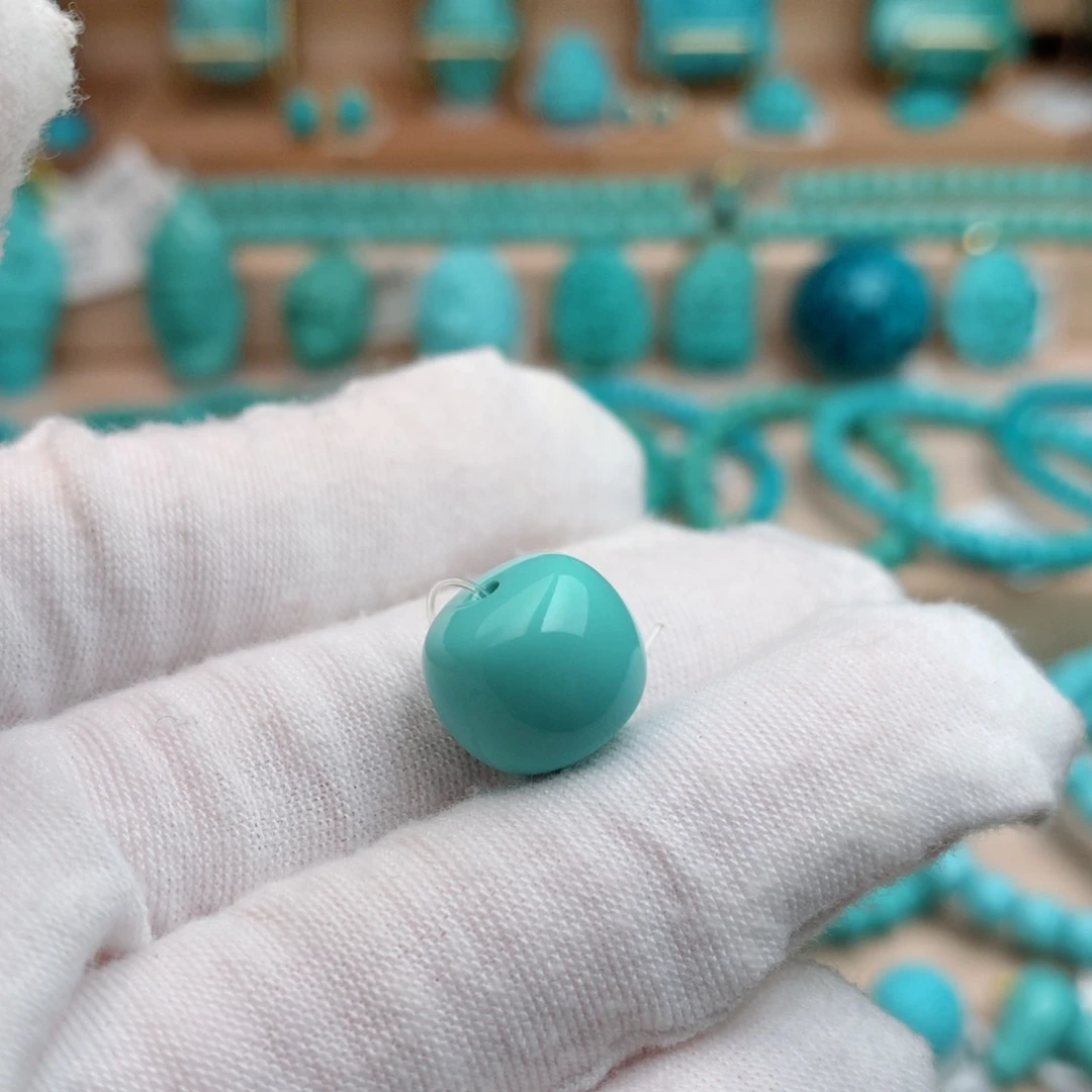 未镶嵌绿松石珠宝奇石12.5mm