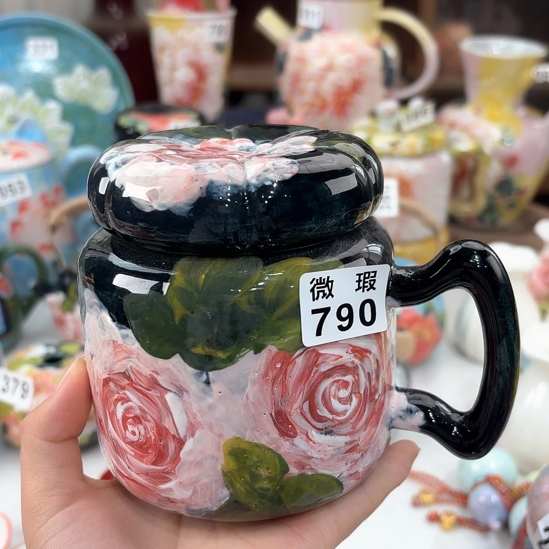 景德镇手绘高温釉下彩陶瓷茶具
