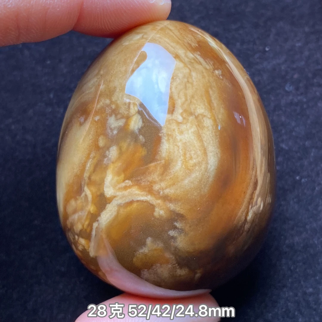 【小伊琥珀】28克黄蜡妖花溶洞蛋面吊坠