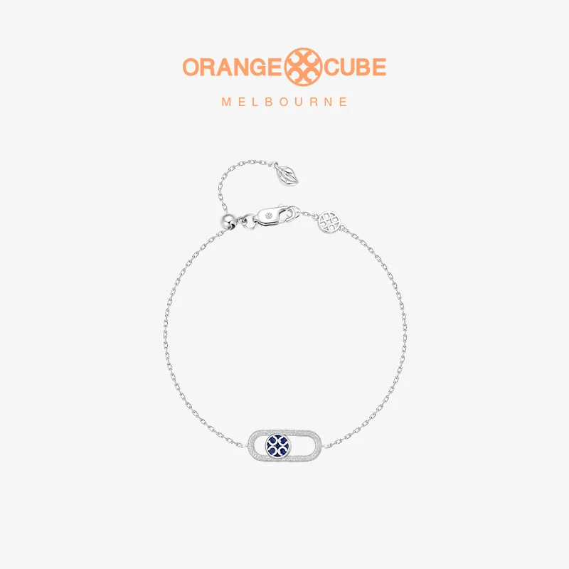 OrangeCube 925银珐琅手链 明星同款马蹄快乐开关手链