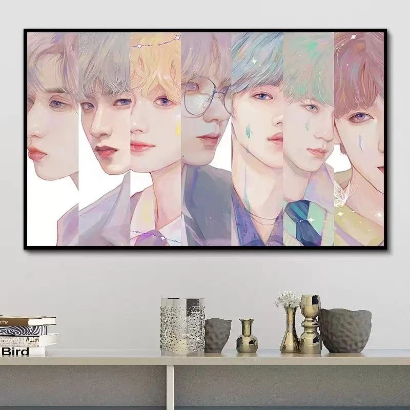 TNT时代少年团数字油画diy爱豆卧室高级手工填色油彩画