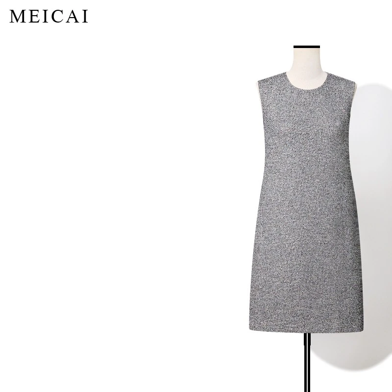 美裁 春夏桑蚕丝醋酸绵羊毛高端百搭通勤收腰显瘦新款连衣裙