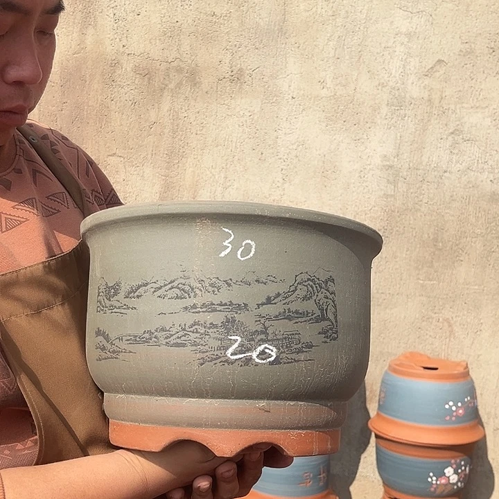 紫砂紫砂花盆盆栽