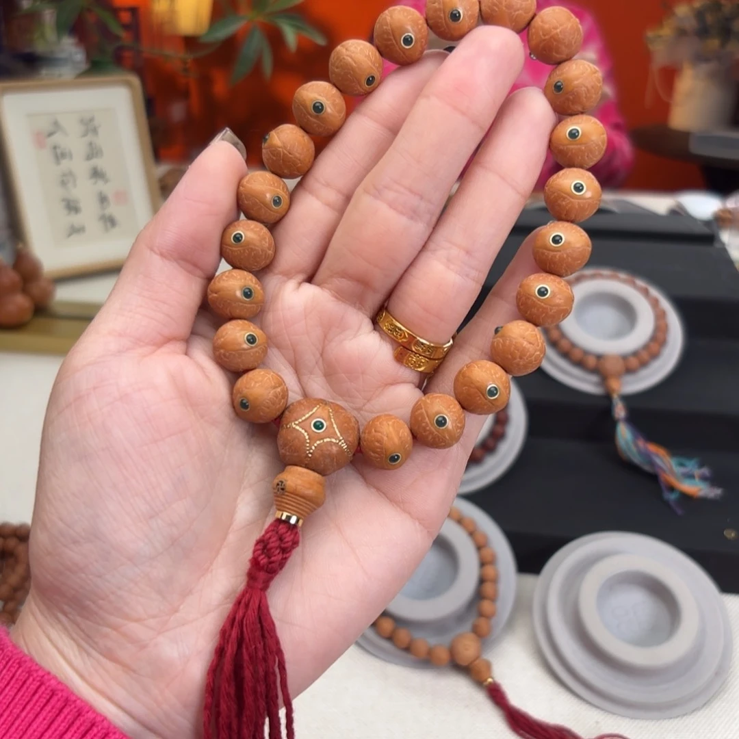 凤眼菩提吊坠12加单圈镶嵌玛n