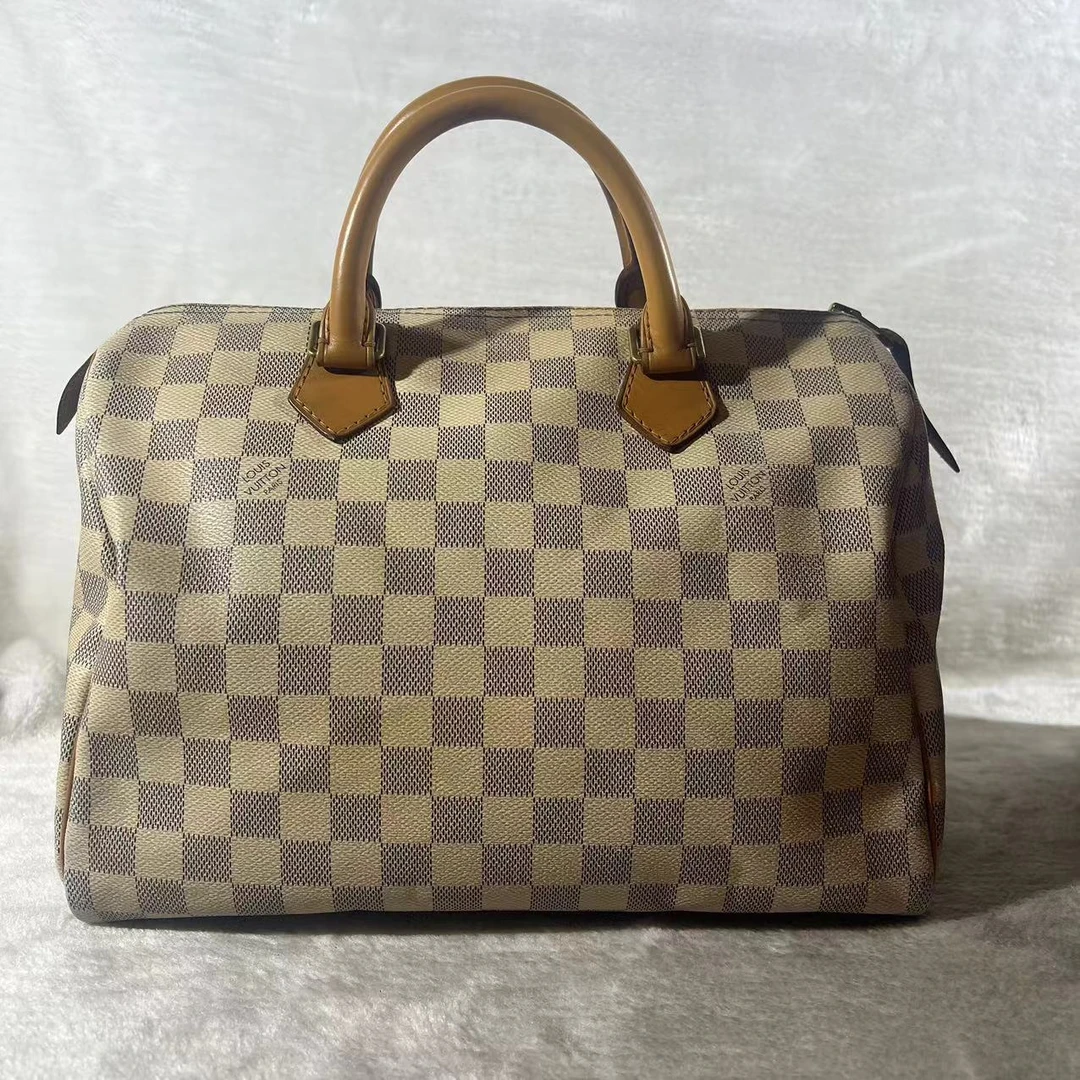 95新 LouisVuitton/路易威登 speedy30白棋盘格G24019928底长30