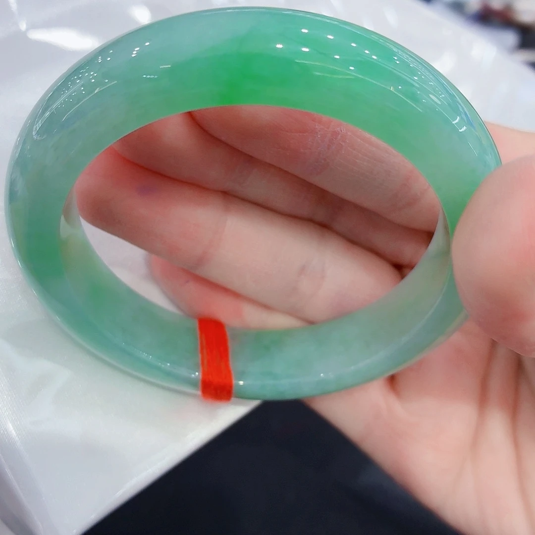 翡翠未镶嵌手镯天然缅甸翡翠手镯55