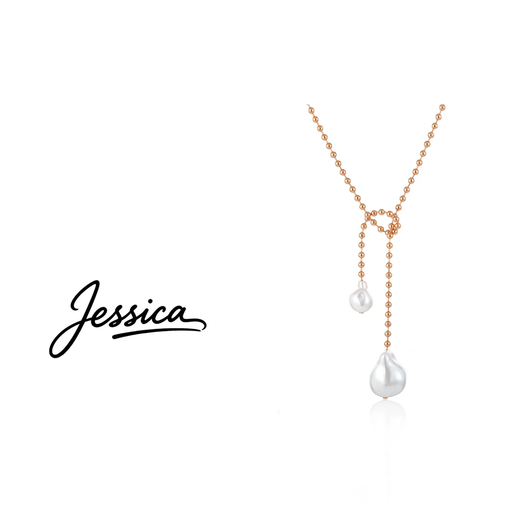 佳西卡 CNC 精工 59厘米 设计师搭链珠珠项链（JXK402）