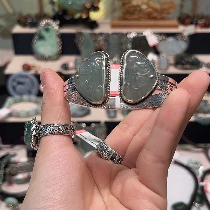 无足银纯银复古手链