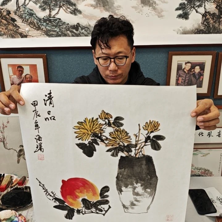 国画贾海瑞老师现场定制