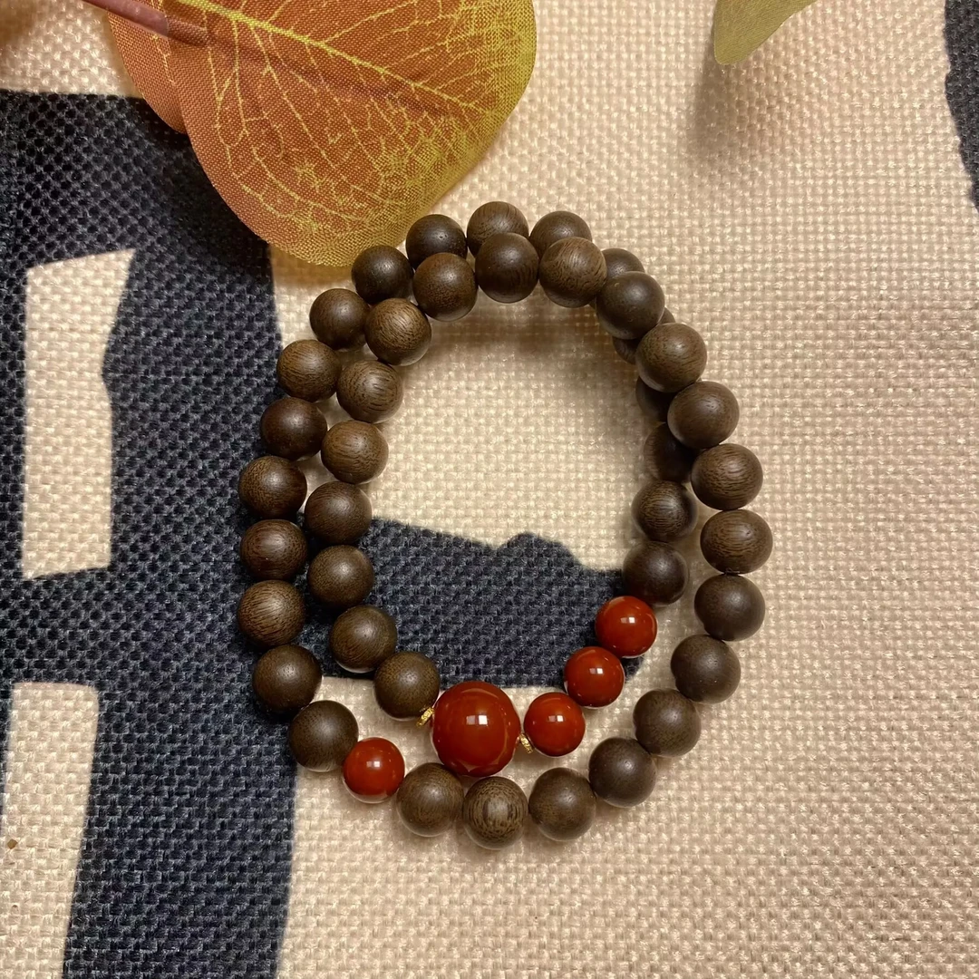 【ZQcx】8MM搭配双圈手串 天然手工艺