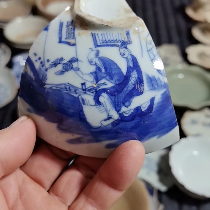 瓷片青花影青杯垫标夲