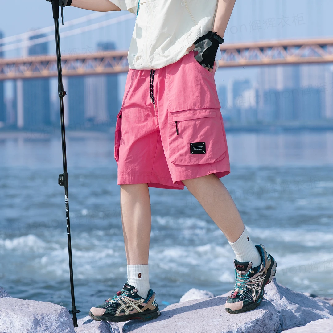 夏季工装短裤男女同款速干潮流美式多口袋宽松休闲透气K0002