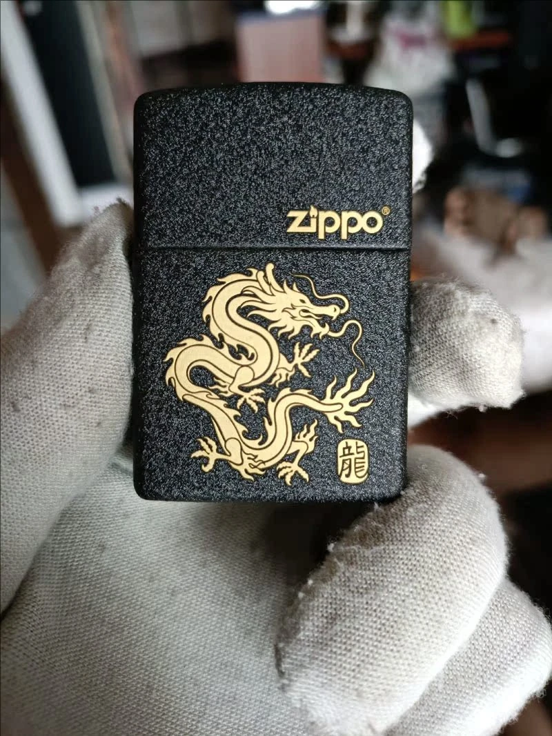 打火机236黑裂漆-龙之印记