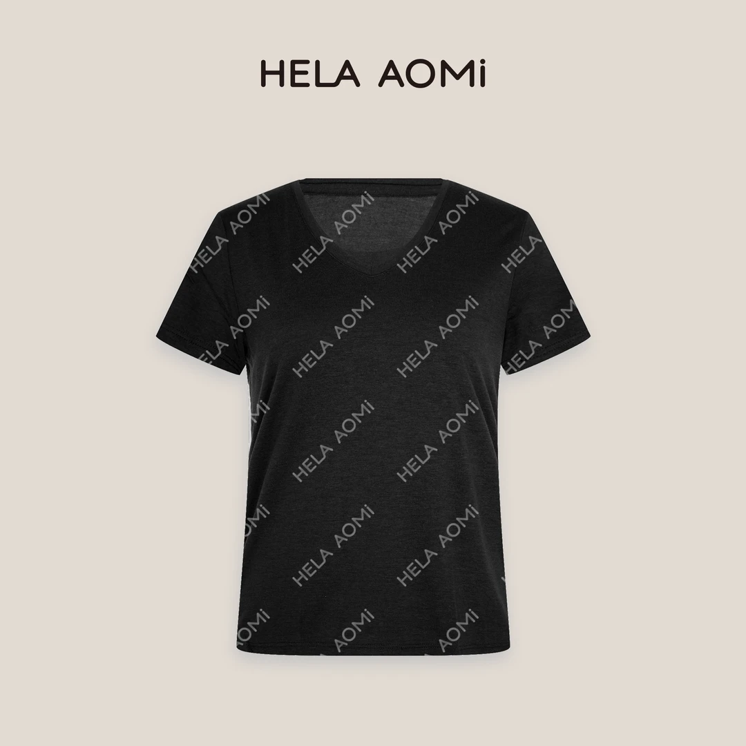 HELA AOMI“空调T”春夏短袖基础百搭显瘦薄款纯色T恤CY5AC23406