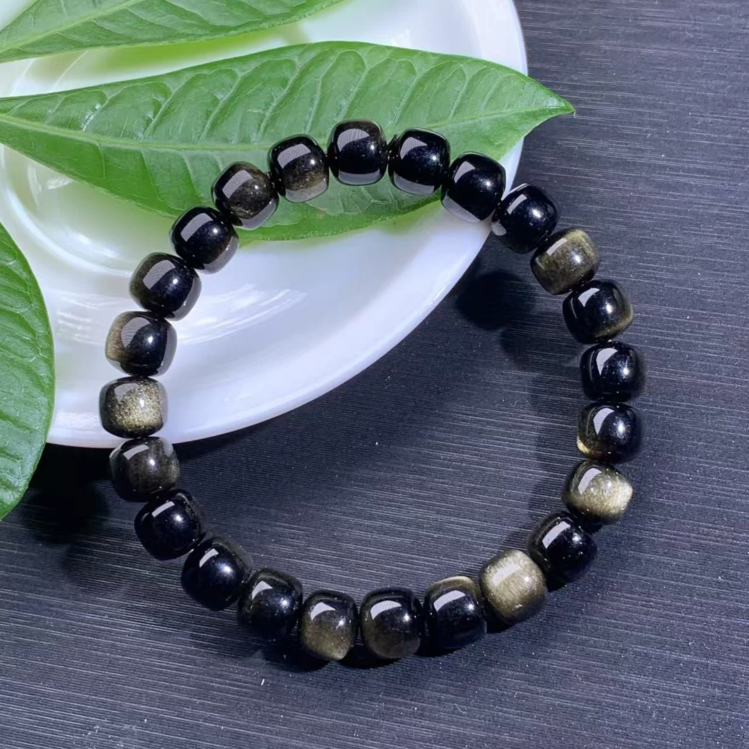 【金钰尚品】天然精工老型苹果珠金曜石手串-8mm小众经典轻奢男女款