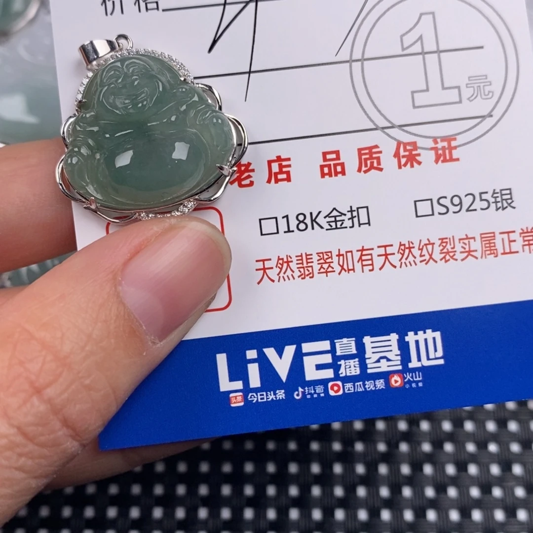 翡翠银S925镶嵌颈饰