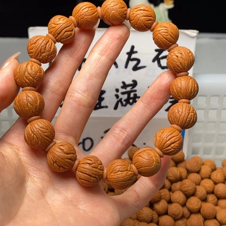桃核手串15mm左右野生满天星单圈