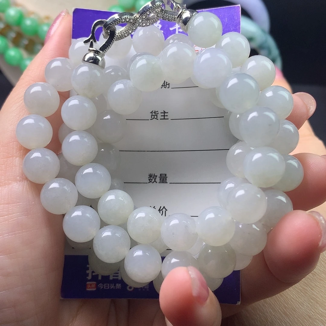 翡翠未镶嵌手链k9.9