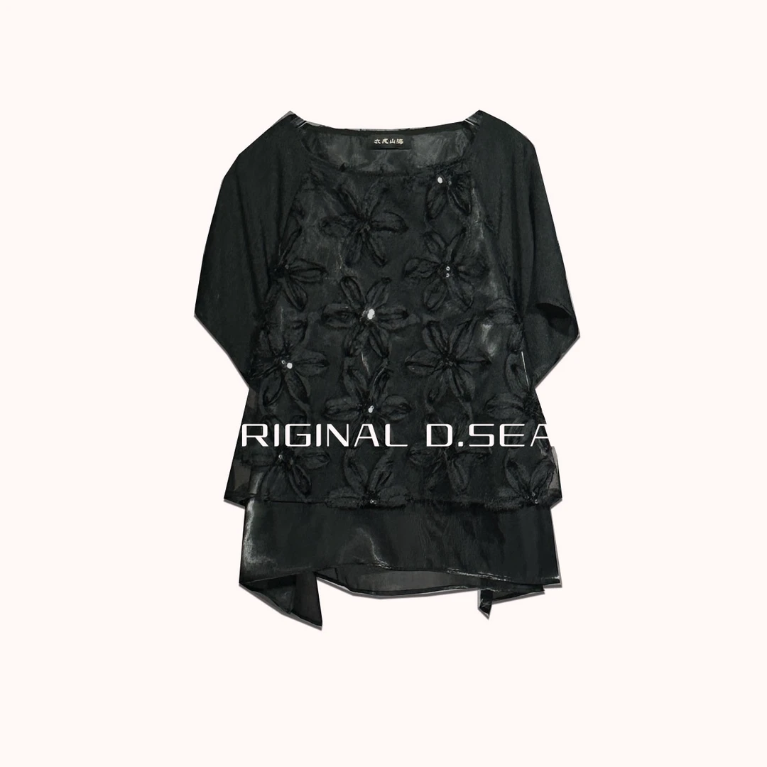 【大海轻奢】BF32767-1新中式星空刺绣4D浮雕花钉珠上衣