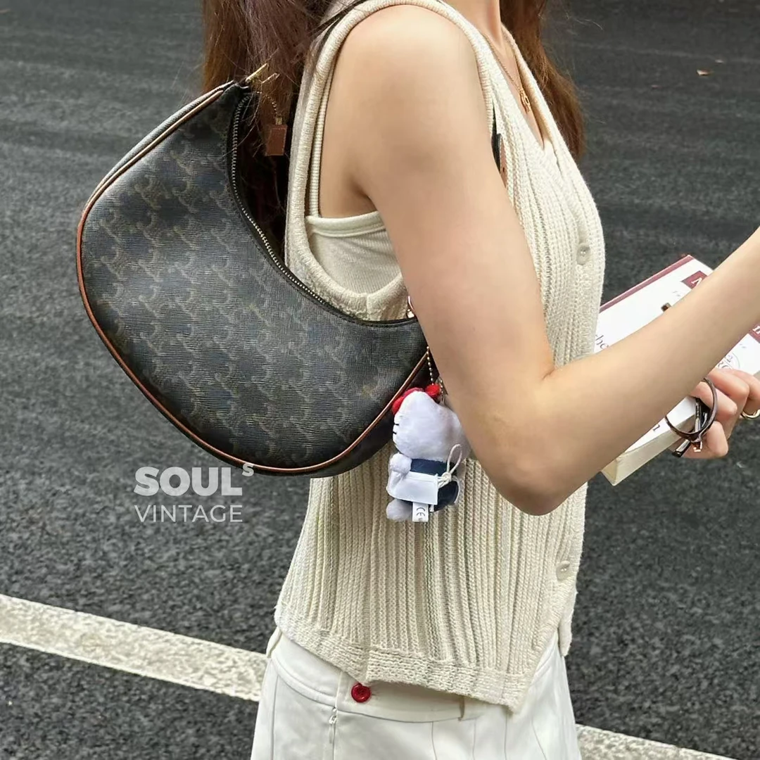 95新 Celine/思琳 Celine 老花 AVA豌豆腋下包/690226669