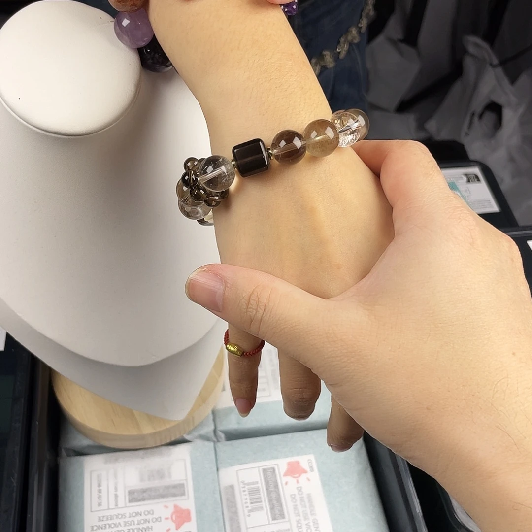 手串银S925镀金镶嵌水晶